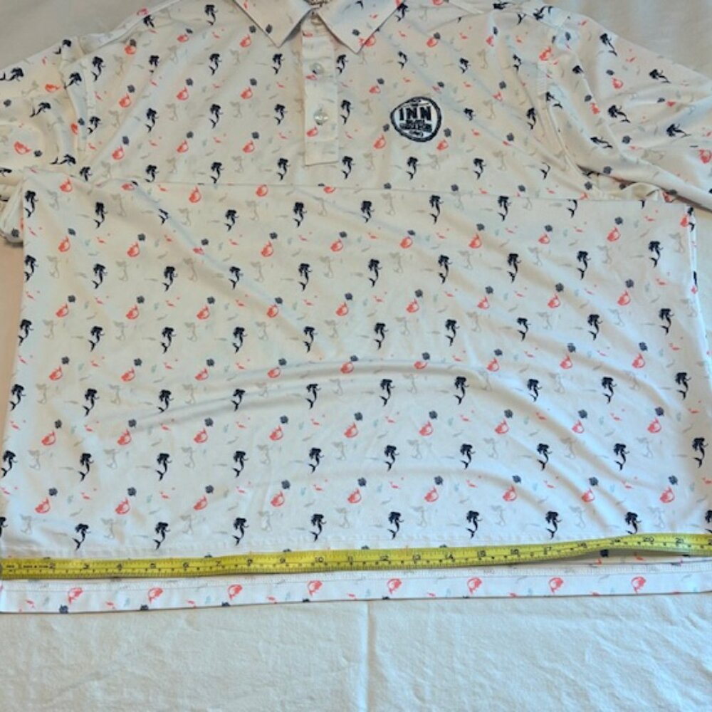 Straight Down Golf Shirt White Mermaid Harbor Shores Resort Sz XL Benton Harbor - Picture 7 of 10